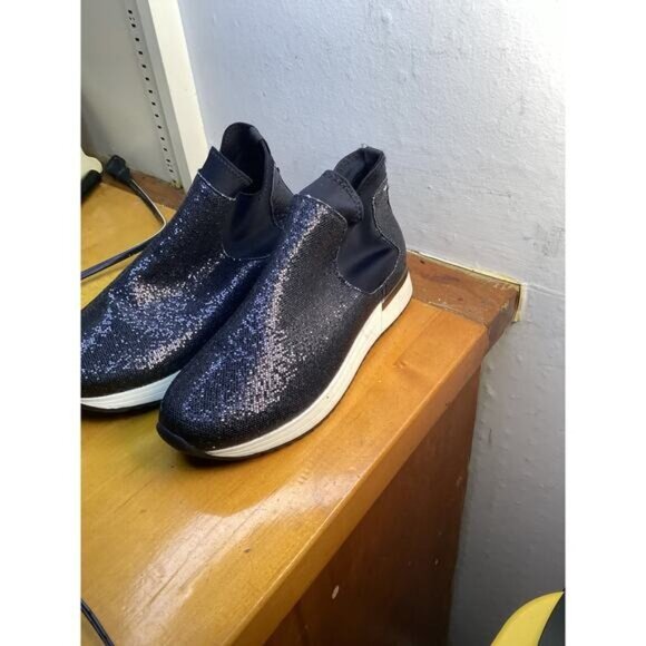 tropical y2k boho indie Kenneth Cole Reaction Black Wedge Boots for Women Size 6 - Picture 2 of 7